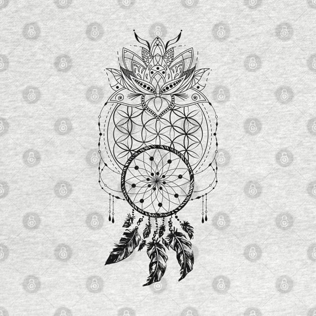 Lotus Flower of Life Dreamcatcher by CelestialStudio